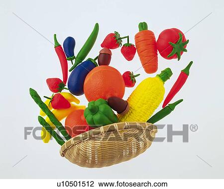 Clay Craft, Fruits and Vegetables, Front View View Large Photo Image Stock Image - Clay Craft, Fruits and Vegetables, Front View. Fotosearch