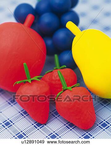 Stock Photo - Clay Craft, Fruits, Close Up, Differential Focus. Fotosearch