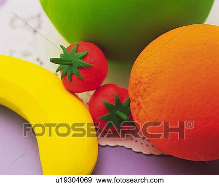Clay Craft, Fruits, Close Up View Large Photo Image Stock Photo - Clay Craft, Fruits, Close Up. Fotosearch