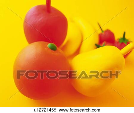 Stock Photography - Clay Craft, Fruits, Close Up, Differential Focus. Fotosearch