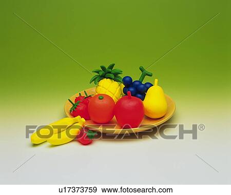 Clay Craft, Fruits, High Angle View View Large Photo Image Stock Photo - Clay Craft, Fruits, High Angle View. Fotosearch