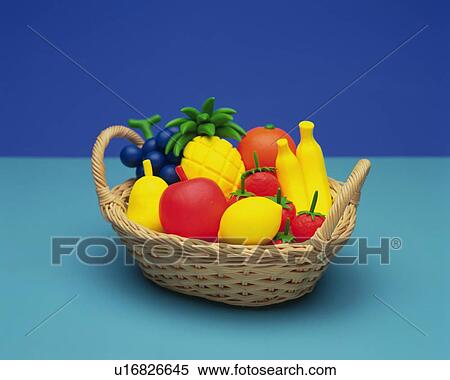 Stock Photography - Clay Craft, Fruits, High Angle View. Fotosearch