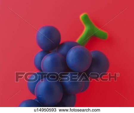 Stock Image - Clay Craft, Grape, Close Up. Fotosearch