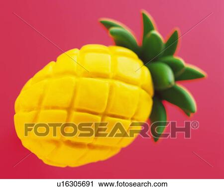 Stock Image - Clay Craft, Pineapple, Close Up. Fotosearch