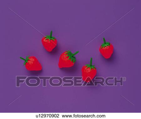 Clay Craft, Strawberry, High Angle View View Large Photo Image Stock Image - Clay Craft, Strawberry, High Angle View. Fotosearch