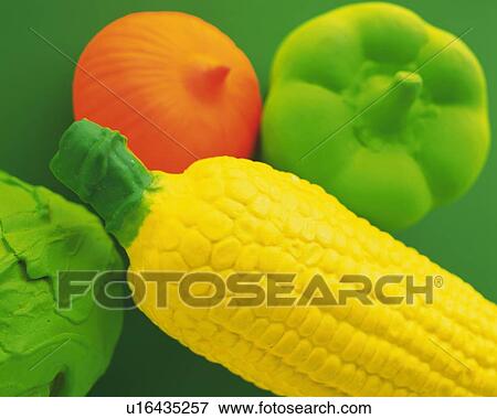 Stock Photo - Clay Craft, Vegetables, Close Up. Fotosearch