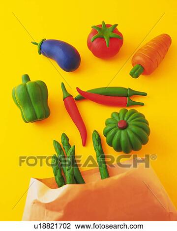 Clay Craft, Vegetables, Front View View Large Photo Image Stock Image - Clay Craft, Vegetables, Front View. Fotosearch