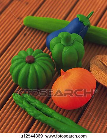Clay Craft, Vegetables, High Angle View View Large Photo Image Stock Photo - Clay Craft, Vegetables, High Angle View. Fotosearch