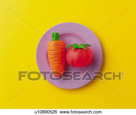 Clay Craft, Vegetables, High Angle View View Large Photo Image Stock Photograph - Clay Craft, Vegetables, High Angle View. Fotosearch