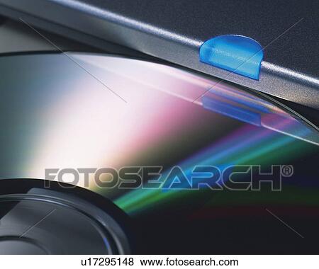 Stock Photo - A CD-R, Close Up, High Angle View. Fotosearch