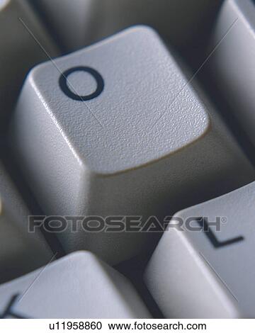 Stock Image - A computer keyboard, Close Up, High Angle View. Fotosearch