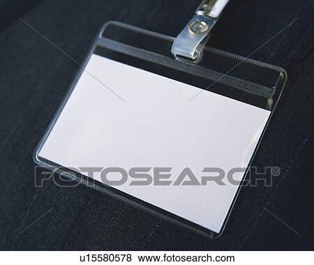 Stock Photo - A name plate, Close Up, High Angle View. Fotosearch