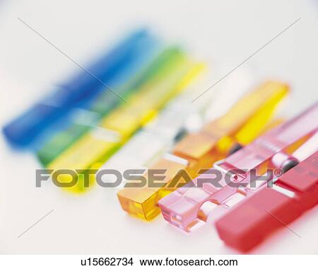 Clothes pegs, Close Up, High Angle View, Differential Focus View Large Photo Image Picture - Clothes pegs, Close Up, High Angle View, Differential Focus. Fotosearch