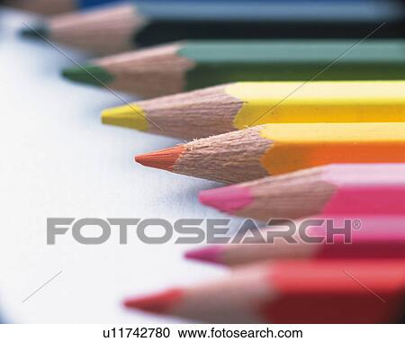 Colored pencils, Close Up, High Angle View, Differential Focus View Large Photo Image Stock Image - Colored pencils, Close Up, High Angle View, Differential Focus. Fotosearch
