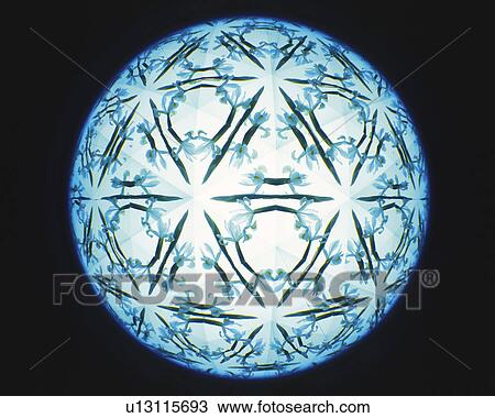 Stock Image - Kaleidoscope, Flower, Front View. Fotosearch