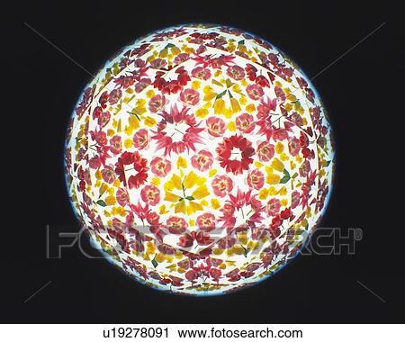 Stock Image - Kaleidoscope, Flower, Front View. Fotosearch