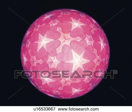Stock Photo - Kaleidoscope, Heart, Front View. Fotosearch