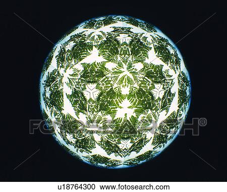 Stock Image - Kaleidoscope, Leaf, Front View. Fotosearch