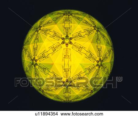 Picture - Kaleidoscope, Skeleton, Front View. Fotosearch
