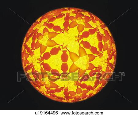 Stock Photograph - Kaleidoscope, Wine Glass and Jar, Front View. Fotosearch