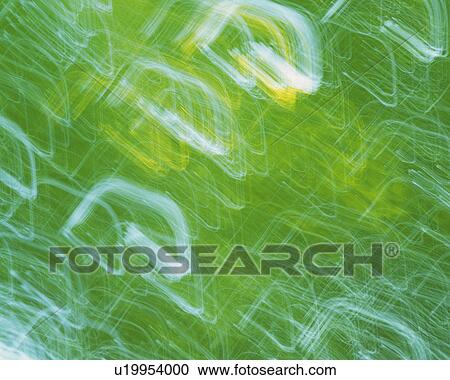 Stock Image -  a Green Environment, Front View, Blurred Motion. Fotosearch
