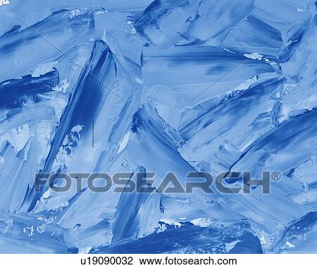 油絵 中に 青 淡いブルー そして 白 色 正面図 ストックイメージ U Fotosearch