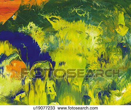 Oil Painting in Blue and Orange Colors, Front View View Large Photo Image Stock Image - Oil Painting in Blue and Orange Colors, Front View. Fotosearch