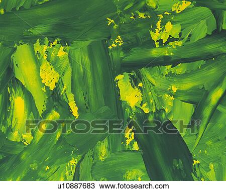 Oil Painting in Green and Yellow Colors, Front View View Large Photo Image Stock Image - Oil Painting in Green and Yellow Colors, Front View. Fotosearch