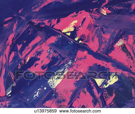 Stock Photo - Oil Painting in Pink and Purple Colors, Front View. Fotosearch