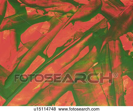 Oil Painting in Red and Green Colors, Front View View Large Photo Image Stock Photo - Oil Painting in Red and Green Colors, Front View. Fotosearch