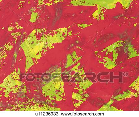 Oil Painting in Red, Yellow and Green Colors, Front View View Large Photo Image Stock Image - Oil Painting in Red, Yellow and Green Colors, Front View. Fotosearch