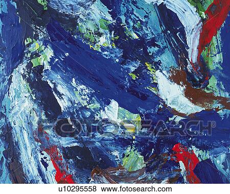Oil Painting in White, Blue and Red Colors, Front View View Large Photo Image Stock Photo - Oil Painting in White, Blue and Red Colors, Front View. Fotosearch