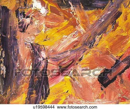 Oil Painting in White, Yellow and Orange Colors, Front View View Large Photo Image Picture - Oil Painting in White, Yellow and Orange Colors, Front View. Fotosearch