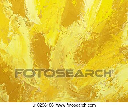 Stock Photograph - Oil Painting in Yellow Colors, Front View. Fotosearch