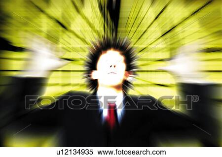 Stock Photography - Young Businessman Being Surprised. Fotosearch