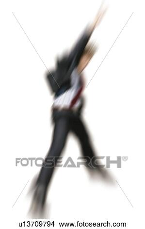 Picture - Young Businessman Jumping. Fotosearch