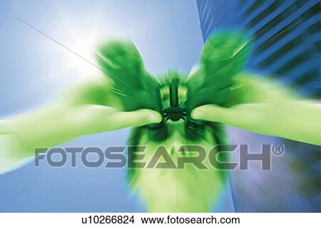 Picture - Young Businessman Looking Through Binoculars. Fotosearch