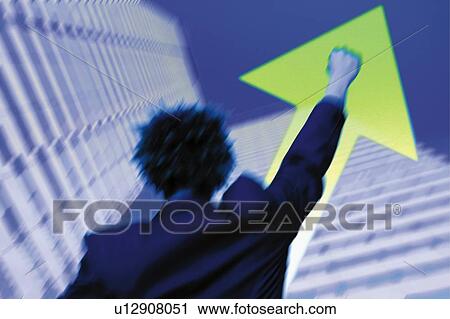Young Businessman Raising Arm View Large Photo Image Stock Image - Young Businessman Raising Arm. Fotosearch