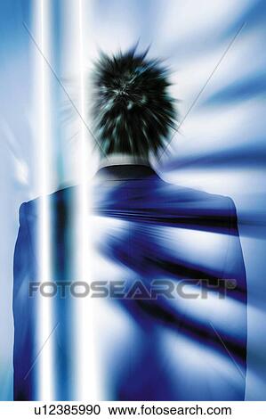 Stock Image - Young Businessman, Rear View. Fotosearch