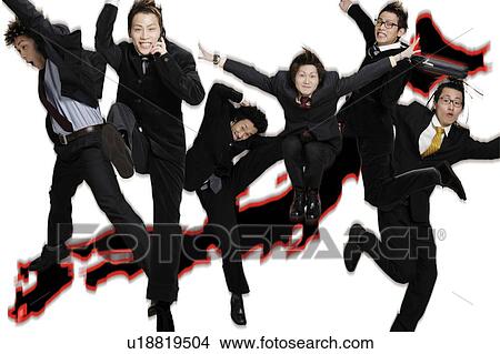Picture - Young Businessmen Posing. Fotosearch
