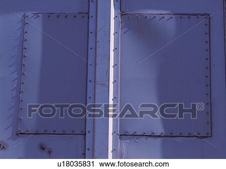 Stock Image - Bolts, Border, Close-Up, Day, Door. Fotosearch