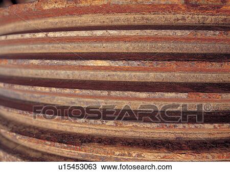 Stock Image - Close-Up, Coiled, Condition, Corroded, Corrosion. Fotosearch