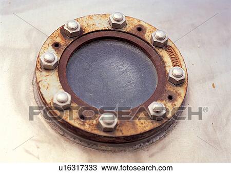 Stock Image - Bolt, Circular, Close-Up, Day, Device. Fotosearch