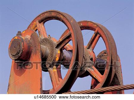 Stock Image - Cable, Circular, Close-Up, Day, Device. Fotosearch