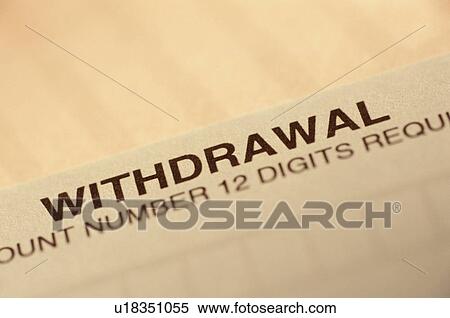 Withdrawal Slip Stock Photography U18351055 Fotosearch