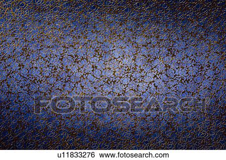 Stock Photograph - Close-up of a floral pattern on handmade paper. Fotosearch