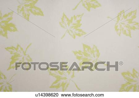 Stock Image - Close-up of a floral pattern on handmade paper. Fotosearch