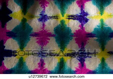 Stock Image - Close-up of a pattern on handmade paper. Fotosearch