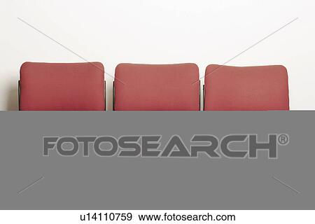 Stock Photo - Three chairs in a row. Fotosearch