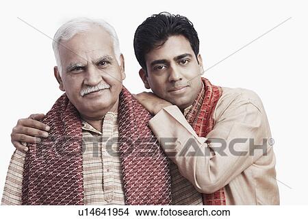 Portrait of a father and his son View Large Photo Image Picture - Portrait of a father and his son. Fotosearch